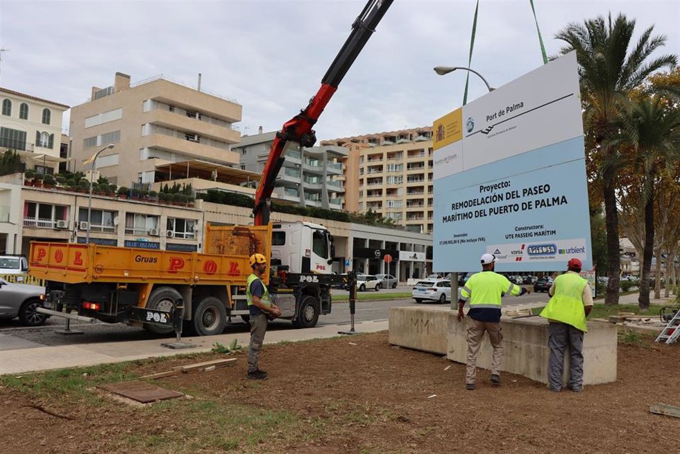 Archivo - Comienzo de las obras del Paseo Marítimo de Palma.