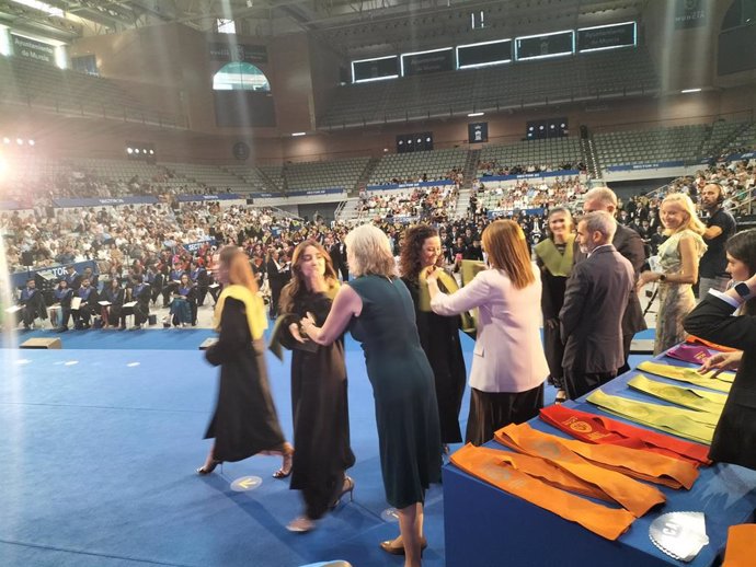 Acto de graduación de los estudiantes de la Facultad de Farmacia y Nutrición y de la Escuela Politécnica de la UCAM