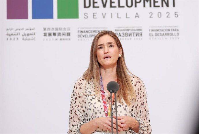 La vicepresidenta tercera y ministra para la Transición Ecológica y el Reto Demográfico, Sara Aagesen, este miércoles en Sevilla.