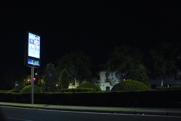 Detalle del termómetro de la Barqueta, a 5 de julio de 2024 en Sevilla (Andalucía, España).