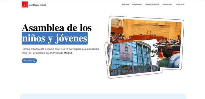 La Asamblea de Madrid renueva su página web destinada a los niños y jóvenes