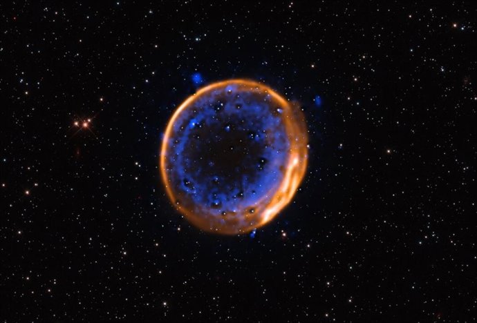 Imagen tomada por el VLT de una doble detonación en una supernova