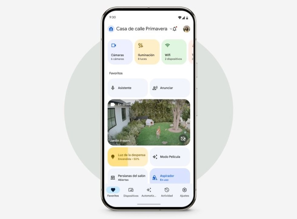 Aplicación Google Home.