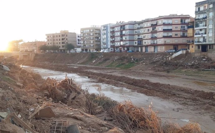 Archivo - El barranco del Poyo a su paso por Paiporta (Valencia)