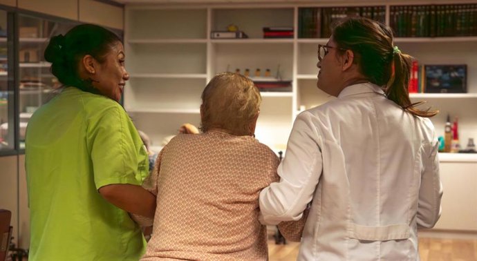 Una de las personas en la unidad de cuidados paliativos San Camilo de Tres Cantos, en Madrid