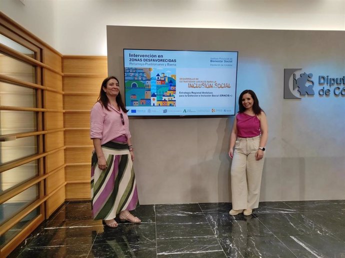 La delegada de Derechos Sociales de la Diputación de Córdoba, Irene Aguilera (dcha.), en la presentación de los resultados.