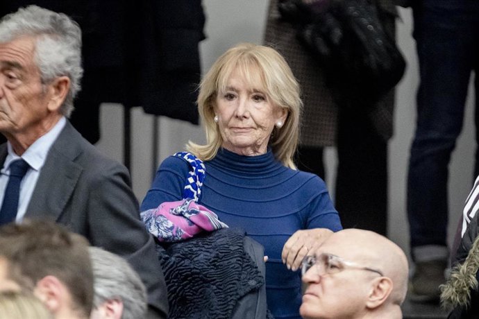 Archivo - La exministra de Cultura y expresidenta de la Comunidad de Madrid, Esperanza Aguirre.