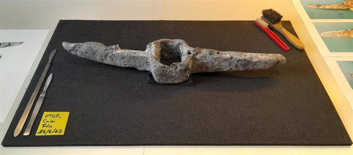 Cepo de ancla de época romana hallado en Cabo de Palos, en Cartagena (Murcia)