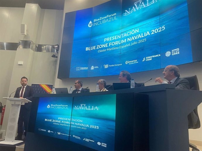 Fran González en la Asamblea General del Clúster Marítimo Español.