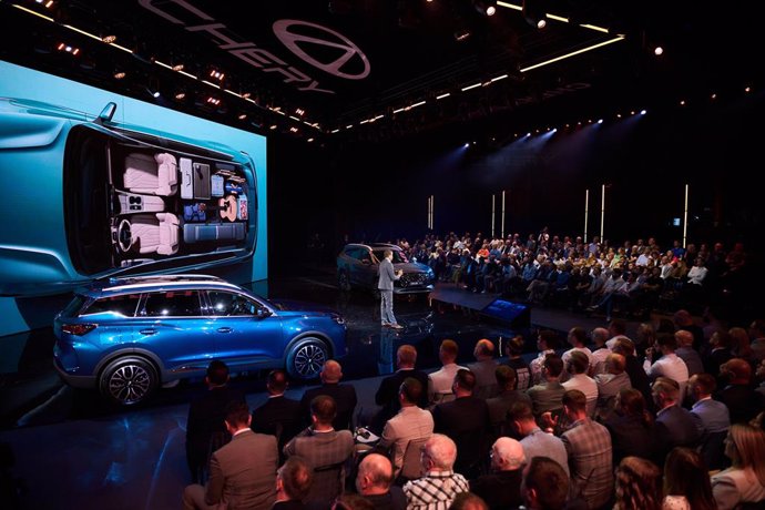 Scene from Chery's brand and product launch in Poland