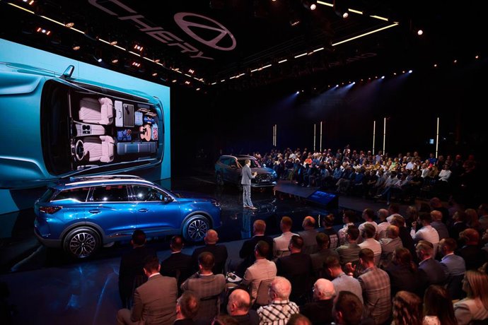 Scene from Chery's brand and product launch in Poland