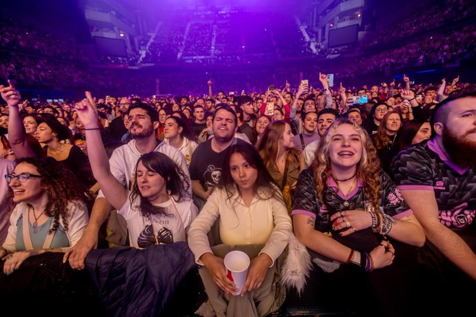 Archivo - Público durante el concierto de la banda Pignoise, en el Movistar Arena, a 7 de marzo de 2025, en Madrid (España). Pignoise es una banda de pop punk formada por el exfutbolista del Real Madrid Álvaro Benito (cantante, guitarrista y compositor), 