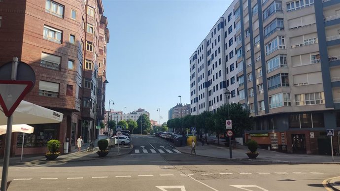 Céntrica calle de Avilés.