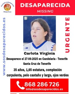 Buscan a una mujer de 35 años desaparecida el viernes 27 de junio en Candelaria (Tenerife)