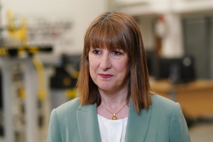 23 June 2025, United Kingdom, Nuneaton: Chancellor of the Exchequer Rachel Reeves talking to the media during a visit to Horiba Mira in Nuneaton, to mark the launch of the Government's Industrial Strategy. Photo: Jacob King/PA Wire/dpa
