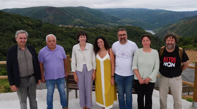 La portavoz nacional, Ana Pontón, en A Teixeira (Ourense)