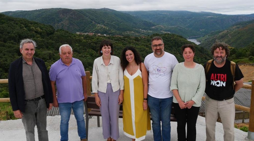 La portavoz nacional, Ana Pontón, en A Teixeira (Ourense)