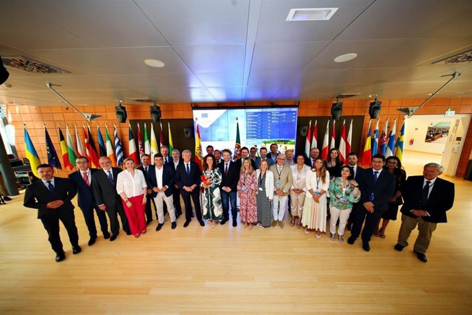 La vicepresidenta del Gobierno de Aragón, Mar Vaquero, en la delegación española que, junto con la de Portugal, ha celebrado el 40 aniversario de la adhesión a la UE.