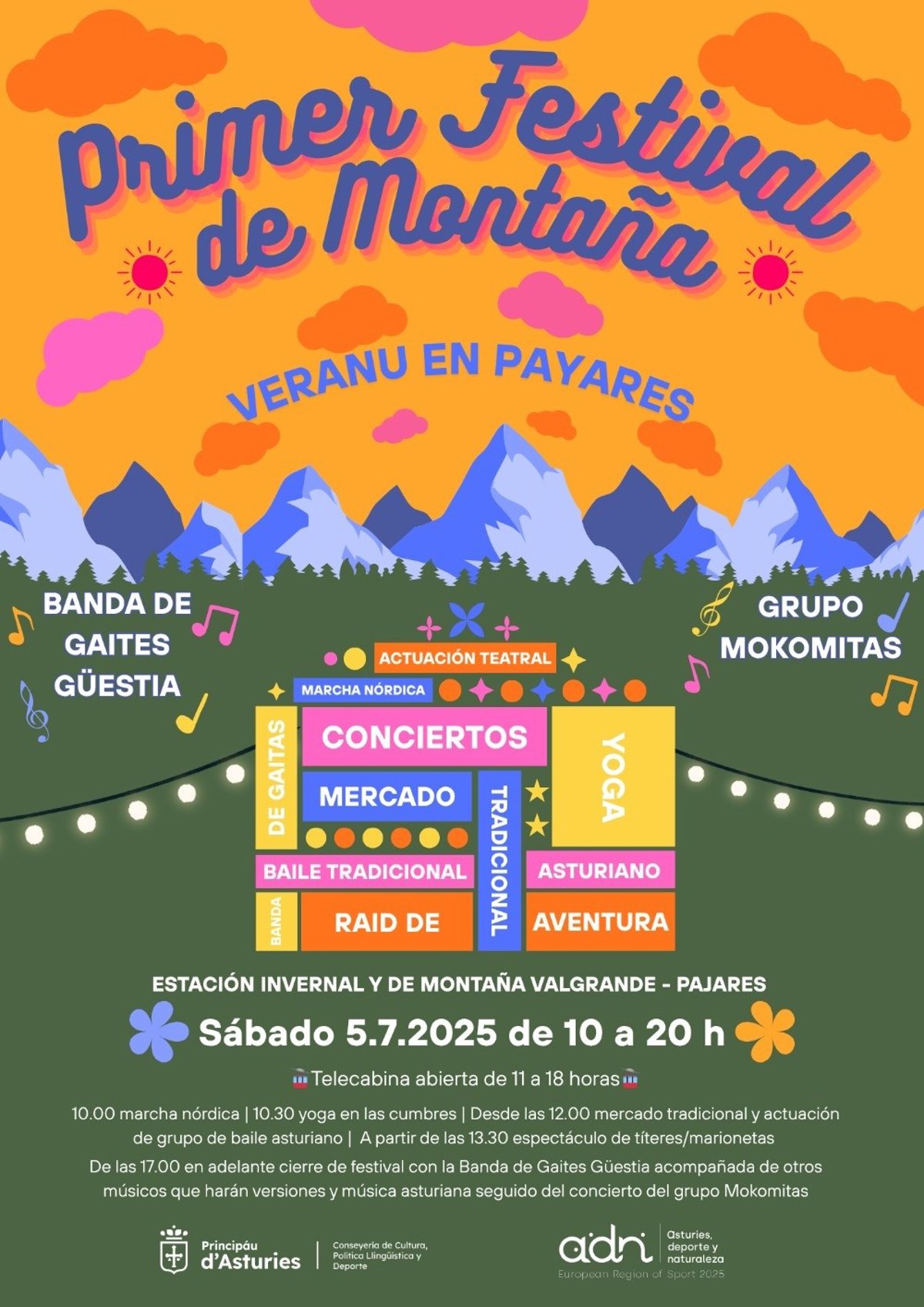 Valgrande-Pajares acoge el primer Festival de Montaña con yoga, marcha nórdica y música tradicional