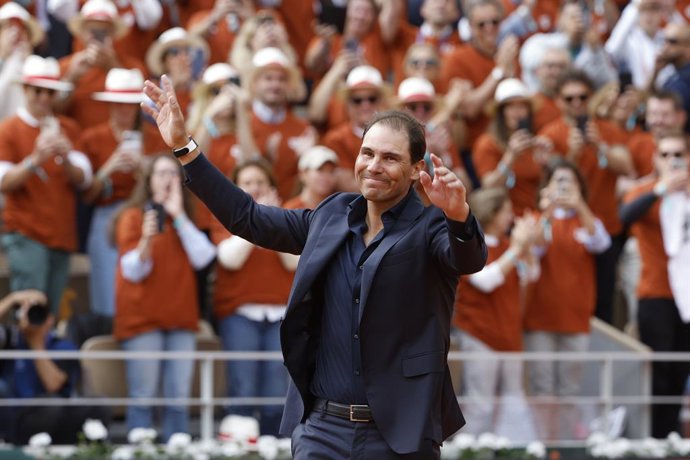 Archivo - Rafael Nadal of Spain during the ceremony to honor his career on day 1 of Roland-Garros 2025, French Open, Grand Slam tennis tournament on May 25, 2025 at Roland-Garros stadium in Paris, France - Photo Jean Catuffe / DPPI