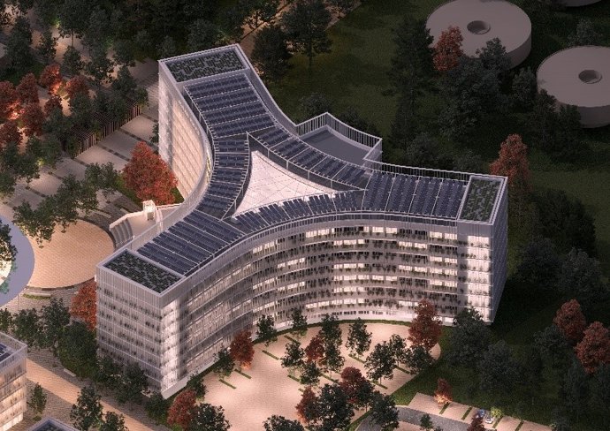 Archivo - Infografías sobre el futuro campus de El Cristo, en los terrenos del antiguo HUCA en Oviedo.