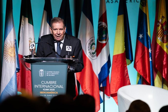5 de junho de 2025, Madri, Madri, Espanha: O político venezuelano EDMUNDO GONZALEZ URRUTIA na abertura do Congresso Internacional ICAM 2025: Ibero-América
