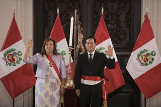 Archivo - May 14, 2025, Lima, PERU: LIMA 14 DE MAYO DEL 2025..JURAMENTACION DEL NUEVO GABINETE DONDE ENCABEZA EL NUEVO PREMIER EDUARDO ARANA..FOTOS BRITANIE ARROYO DUEÑAZ