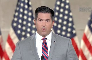Archivo - August 24, 2020, USA: In this image from the Republican National Convention video feed, Sean Parnell, a decorated veteran wounded in Afghanistan, makes remarks during the first day of the convention  on Monday, August 24, 2020