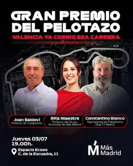 Maestre i Baldoví compartiran visió este dijous sobre el circuit de F1, "el Gran Premi de la pilotada"