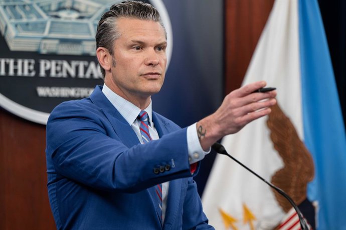 26 June 2025, US, Washington: US Defence Secretary Pete Hegseth takes a question from a reporter during a press conference at the Pentagon on the effectiveness of Operation Midnight Hammer. Photo: Kashif Basharat/Planet Pix via ZUMA Press Wire/dpa