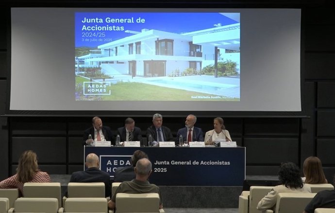 Junta general ordinaria de accionistas de Aedas Homes, que ha tenido lugar este jueves, 3 de julio, en Madrid.