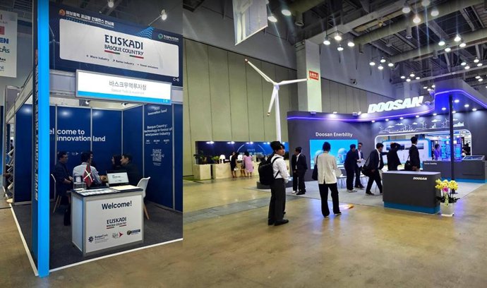 Basque Trade & Investment euskal enpresak nazioartekotzeko agentziaren standa Koreako Offshore Wind Supply Chain Exhibition & Conference 2025 azokan