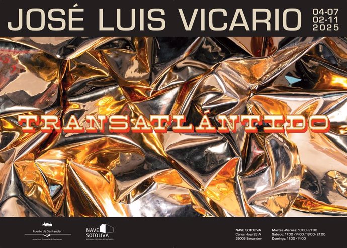 Cartel de la exposición Transatlántico que se exhibirá en la Nave Sotoliva