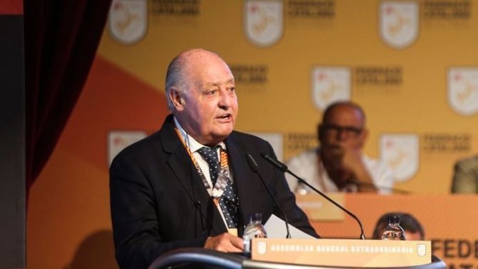 Archivo - Joan Soteras, presidente de la Federación Catalana de Fútbol (FCF), en una imagen de archivo