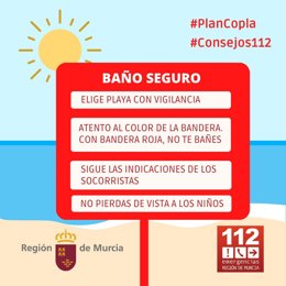 Consejos del '1-1-2' en caso de baño seguro