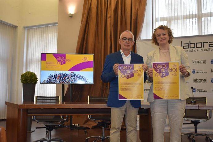 Presentación del concierto de la Joven Orquesta Nacional de España, en Laboral Ciudad de la Cultura (Gijón).