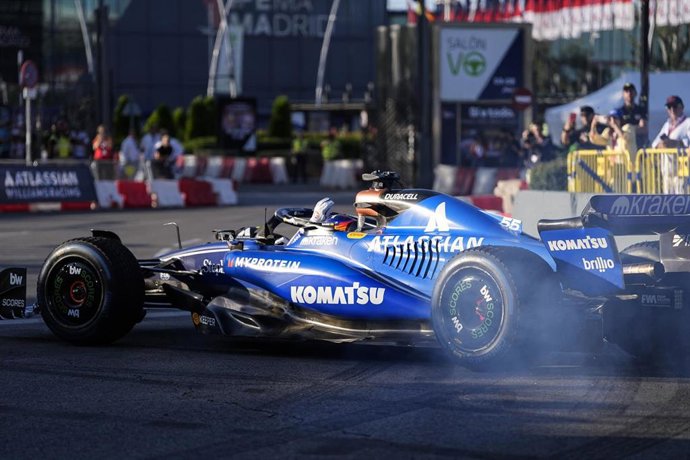 Carlos Sainz en la exhibición del futuro Madring F1 madrileño