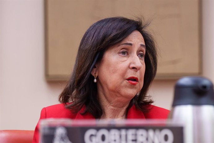 La ministra de Defensa, Margarita Robles, comparece en la Comisión de Defensa, en el Congreso de los Diputados, a 30 de junio de 2025, en Madrid (España). 