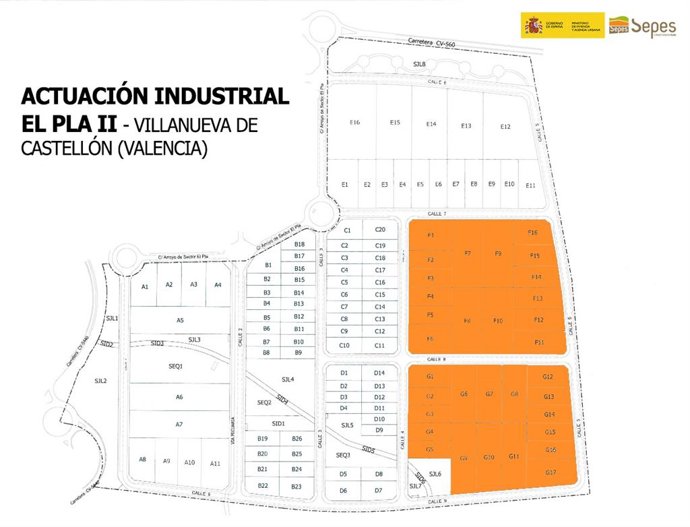 SEPES vende 33 parcelas del Parque Empresarial "El Pla II" en Villanueva de Castellón por 8,5 millones de euros