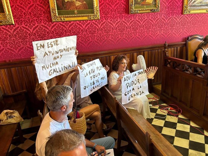 Vecinos en el pleno de Llucmajor reclaman el cierre de la granja avícola