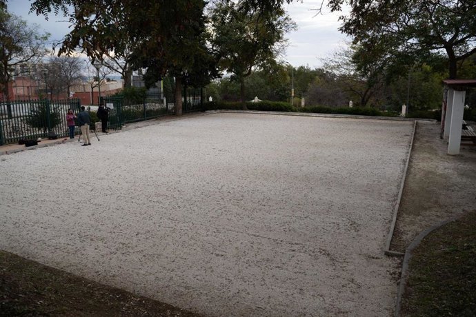 Archivo - Imagen de recurso de una pista de petanca en la provincia de Málaga.
