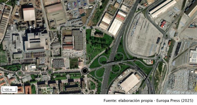 Herida la conductora de un coche en un choque con un camión cuyo conductor dio positivo en cocaína en la rotonda de Nueva Montaña confluencia con La Peseta