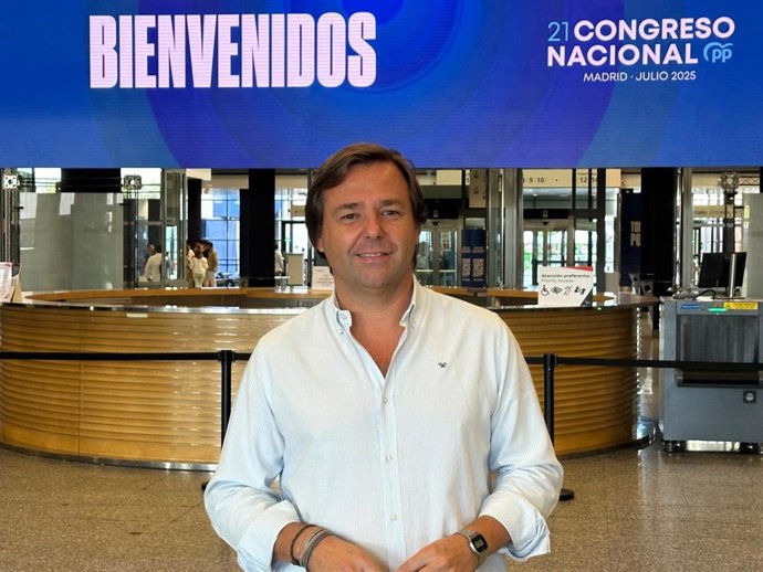 El secretario general del PP-A, Antonio Repullo, este viernes durante su entrevista con Canal Sur Televisión.