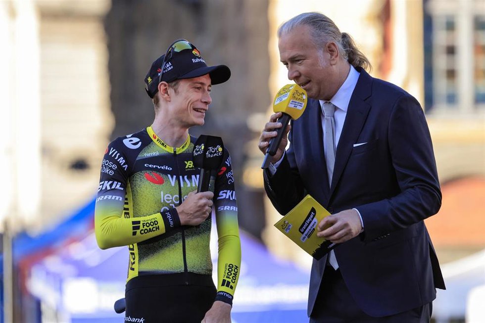 Jonas Vingegaard durante la presentación del Tour de Francia de 2025