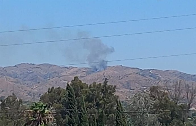 Vista del lugar donde actúa el Plan Infoca en Cártama.