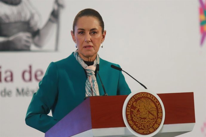 Archivo - Claudia Sheinbaum Pardo, President of Mexico, speaks during a briefing conference about the victory of Donald Trump  as the 47th President of United States. Donald Trump has so far obtained 292 electoral votes against 224 for Kamala Harris, thus