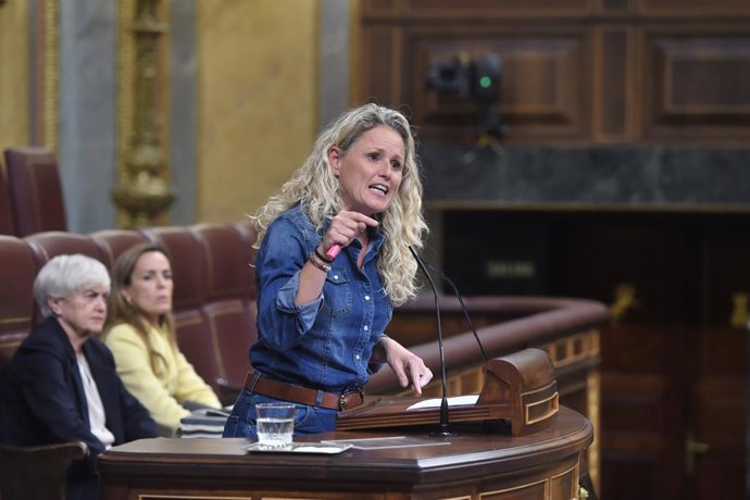 Archivo - La diputada de Sumar Montse Mínguez durante un pleno en el Congreso de los Diputados, a 29 de octubre de 2024, en Madrid (España). El Congreso debate y vota hoy la toma en consideración de dos iniciativas legislativas: la Proposición de Ley Orgá
