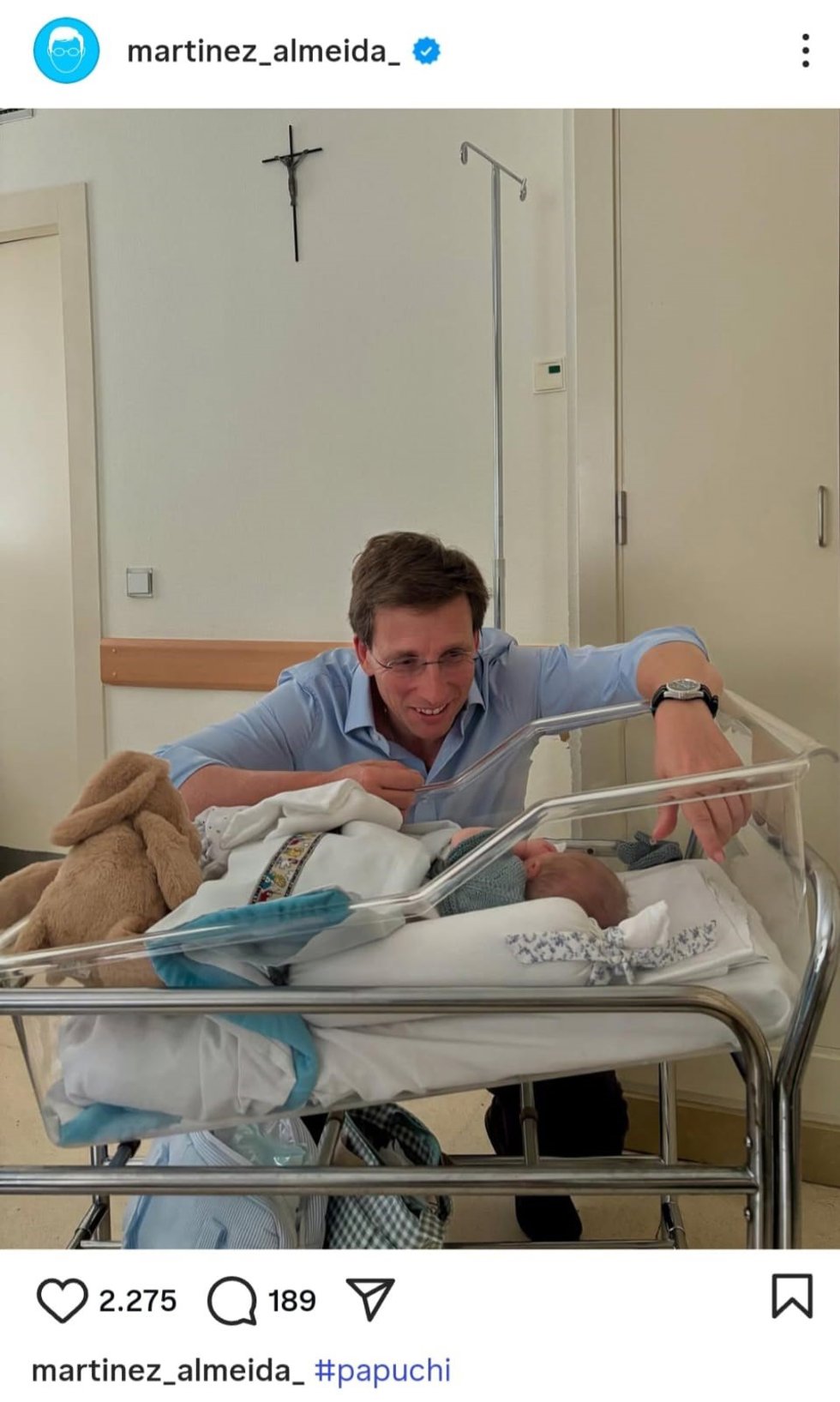 Almeida publica la primera foto con su hijo Lucas con el hashtag #papuchi