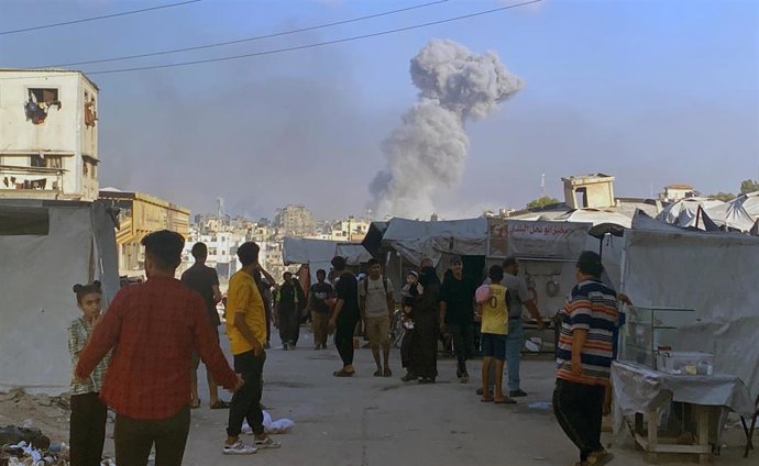 Imagen de archivo de ataques israelíes en Gaza 