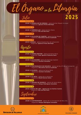 Cartel de la nueva edición del ciclo 'Órgano en la Liturgia'